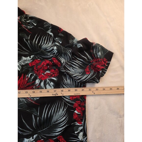 Denim‎ & Flower Men's Large Ricky Singh Floral Paisley Short Sleeve Shirt - Picture 4 of 6